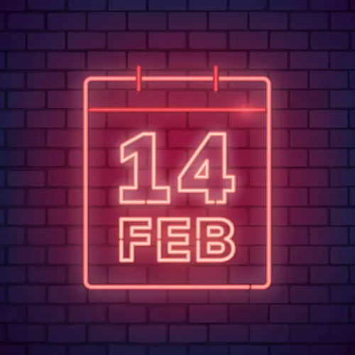 Valentine's Day Date Neon Sign - Custom Pro Prints