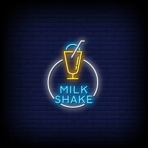 Milk Shake Neon Sign - Custom Pro Prints