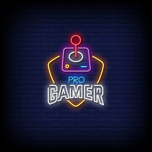 Pro Gamer Joystick Neon Sign - Custom Pro Prints