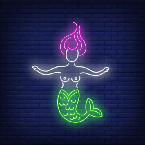 Mermaid Neon Sign - Custom Pro Prints
