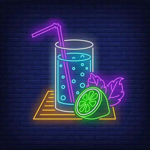 Lemonade Glass Neon Sign - Custom Pro Prints