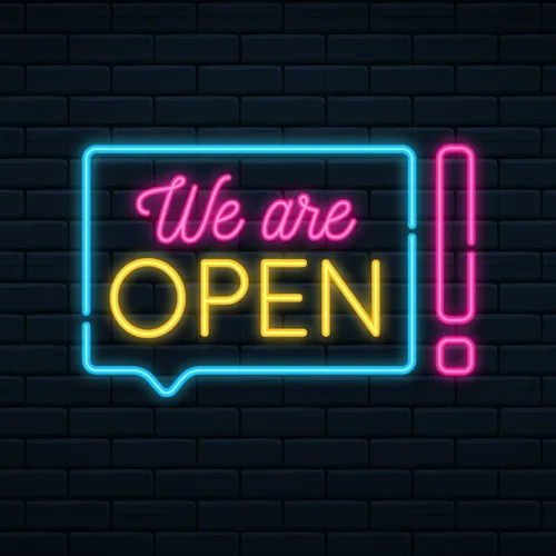 We Are Open Neon Sign - Custom Pro Prints