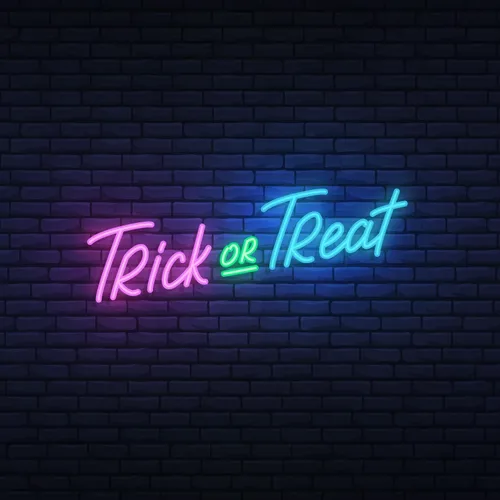 Trick or Treat Lettering Neon Sign - Custom Pro Prints