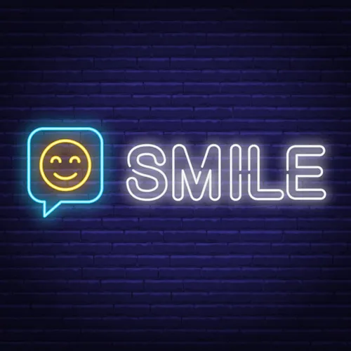 Smile Neon Sign - Custom Pro Prints