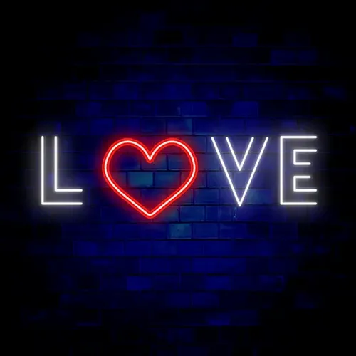 Love Heart Neon Sign - Custom Pro Prints