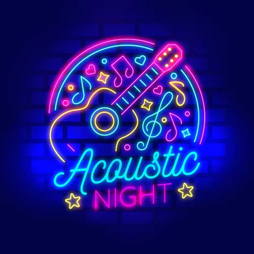 Acoustic Night Party Neon Sign - Custom Pro Prints