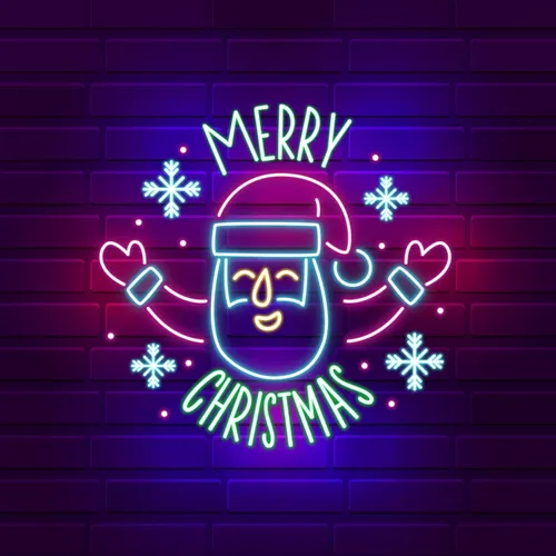 Santa Welcoming on Christmas Eve Neon Sign - Custom Pro Prints