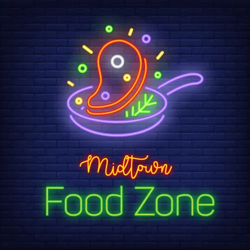 Midtown Food Zone Neon Sign - Custom Pro Prints