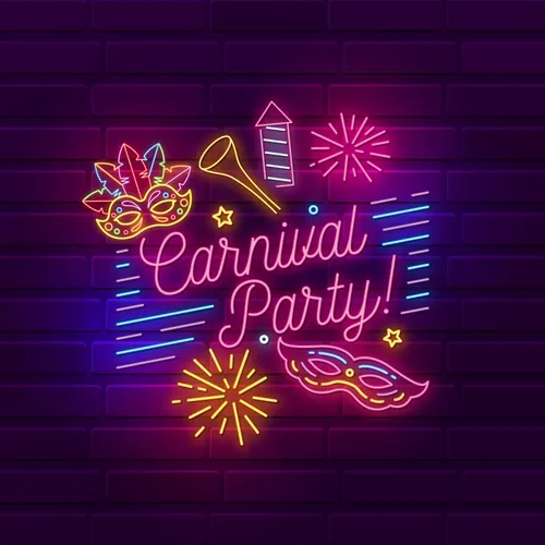 Carnival Party Neon Sign - Custom Pro Prints