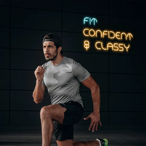 Fit Confident Classy Neon Sign - Custom Pro Prints
