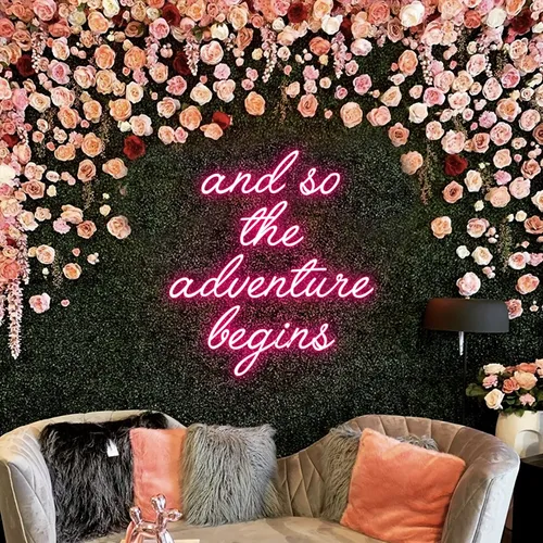 And So The Adventure Begins Neon Sign - Custom Pro Prints