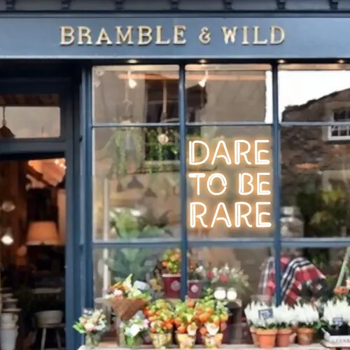 Dare To Be Rare Bright Neon Sign - Custom Pro Prints