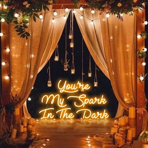 You Are My Spark in The Dark Neon Sign - Custom Pro Prints