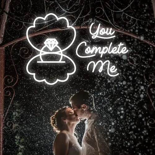 You Complete Me Neon Sign - Custom Pro Prints