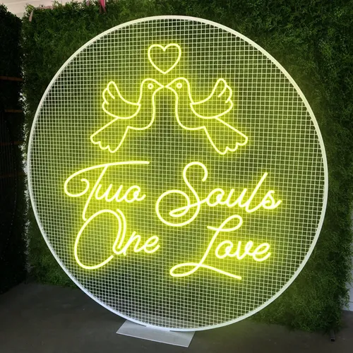 Two Souls One Love Neon Sign - Custom Pro Prints