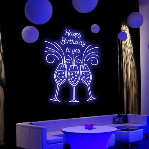 Cocktail Birthday Party Neon Sign - Custom Pro Prints