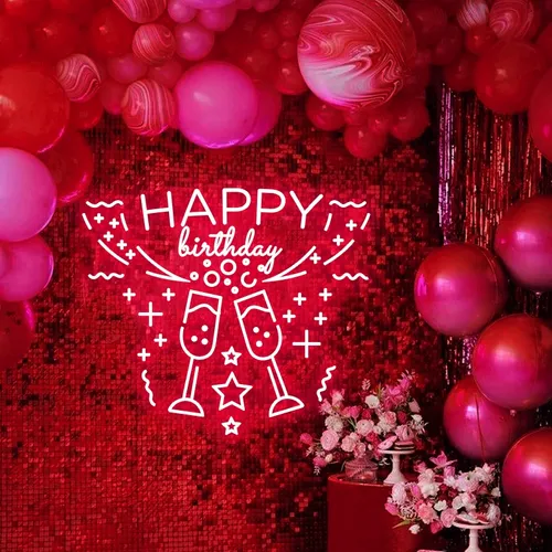 Birthday Cocktail Party Neon Sign - Custom Pro Prints