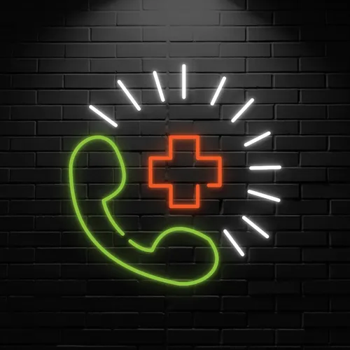 Emergency Call Neon Sign - Custom Pro Prints