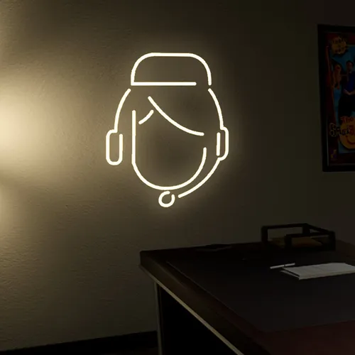 Customer Care Neon Sign - Custom Pro Prints