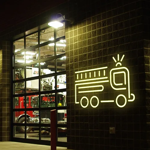 Fire Service Car Neon Sign - Custom Pro Prints
