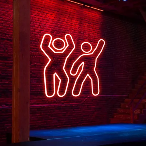 Dancing People Neon Sign - Custom Pro Prints