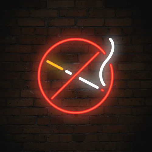 No Smoking Simple Neon Sign - Custom Pro Prints