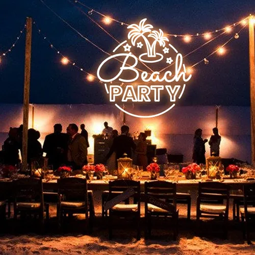 Beach Party Neon Sign - Custom Pro Prints