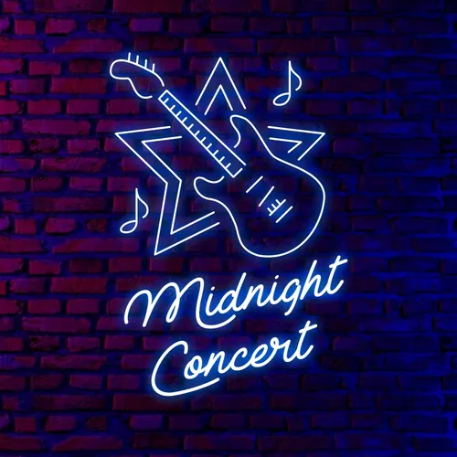 Midnight Concert Neon Sign - Custom Pro Prints