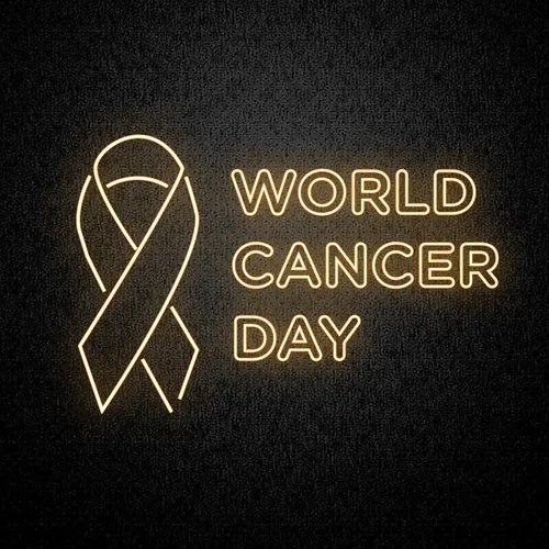 World Cancer Day Neon Sign - Custom Pro Prints