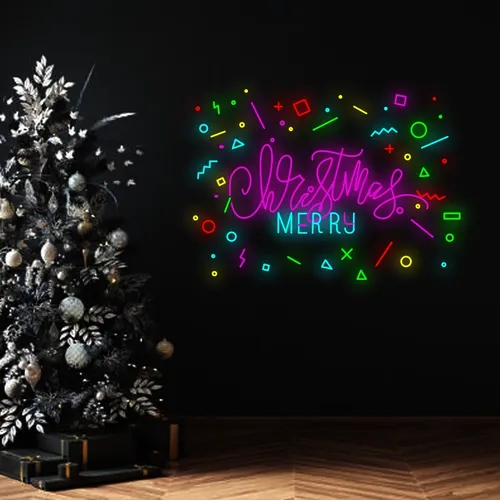Christmas Merry Neon Sign - Custom Pro Prints