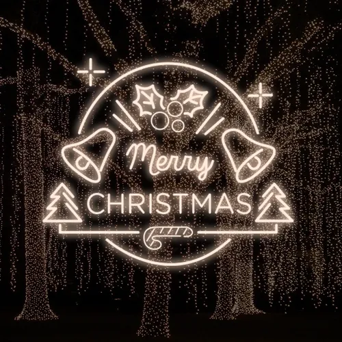 Merry Christmas Bell and Tree Neon Sign - Custom Pro Prints