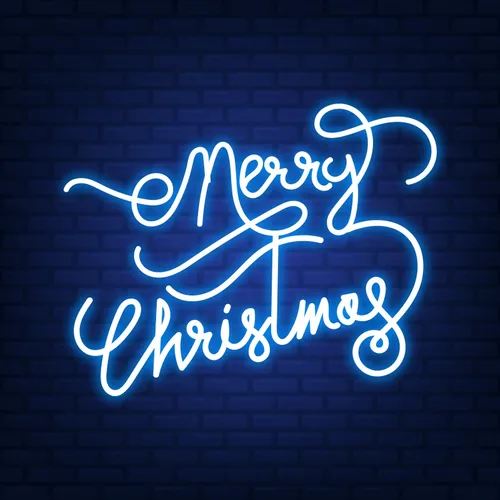 Merry Christmas Handwriting Neon Sign - Custom Pro Prints