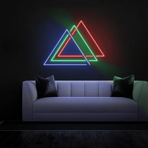 Triangles Neon Sign - Custom Pro Prints