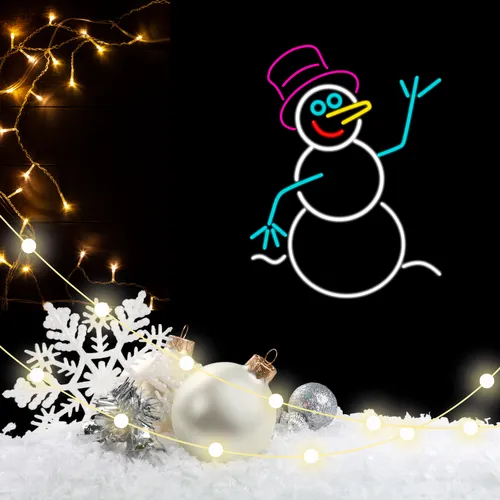Frosty The Snowman Neon Sign - Custom Pro Prints