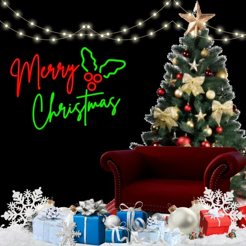 Sparkly Yuletide Neon Sign - Custom Pro Prints