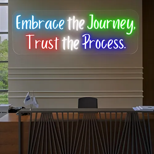 Embrace The Journey Neon Sign - Custom Pro Prints
