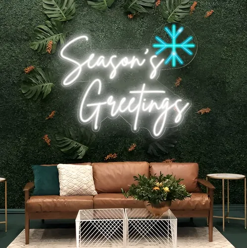Season’s Greetings Neon Sign - Custom Pro Prints