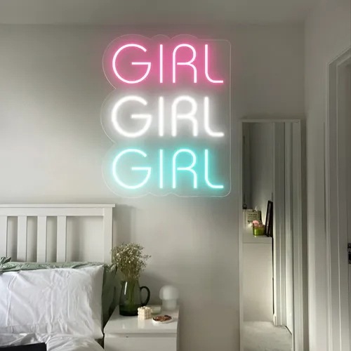 Girls Girls Girls Neon Sign - Custom Pro Prints