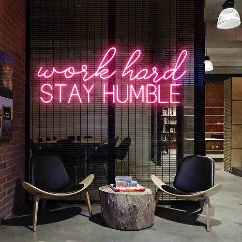 Work Hard Stay Humble Neon Sign - Custom Pro Prints