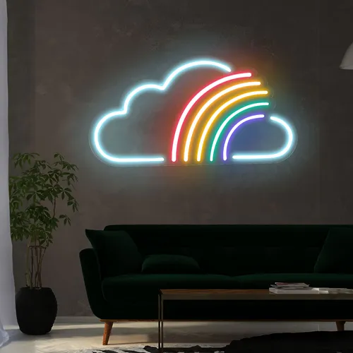 Rainbow Neon Sign - Custom Pro Prints