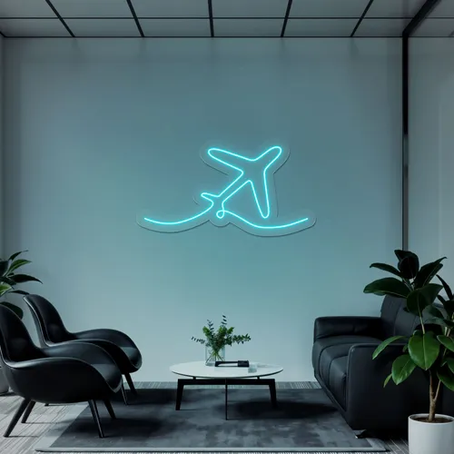 Airplane Neon Sign - Custom Pro Prints