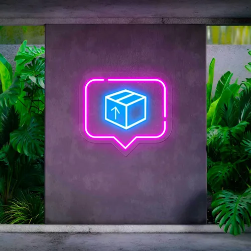 Box Drop Off Neon Sign - Custom Pro Prints