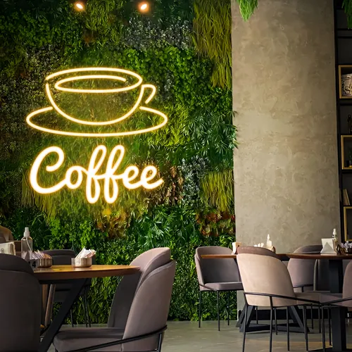 Brew & Glow Coffee Neon Sign - Custom Pro Prints