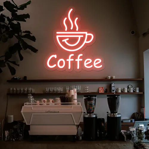 Thrilled Coffee Neon Sign - Custom Pro Prints