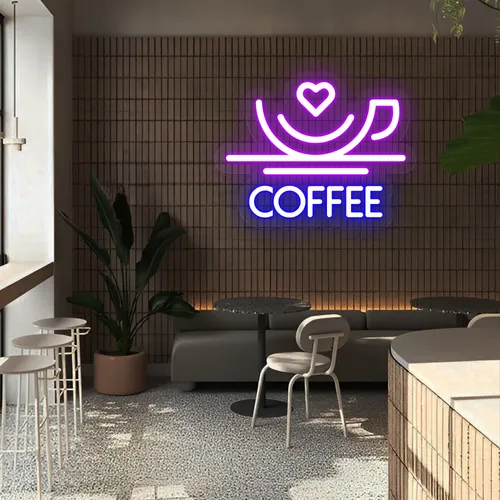 Charm with Love Coffee Neon Sign - Custom Pro Prints