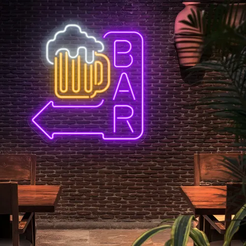 Beer Jug Bar Neon Sign - Custom Pro Prints