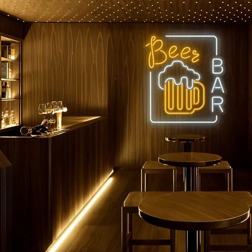 Amber Beer Mug Bar Sign - Custom Pro Prints