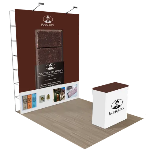Espositore Pop Up Personalizzato per Fiere 2,4 m x 2,4 m - Imprint Now - IT