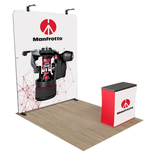 Espositore Fieristico Zip Up Personalizzato con Cornice in Alluminio 2,4 x 2,4 m - Imprint Now - IT