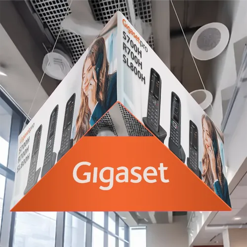 Insegne Sospese Personalizzate per Fiere - Triangolo - Imprint Now - IT